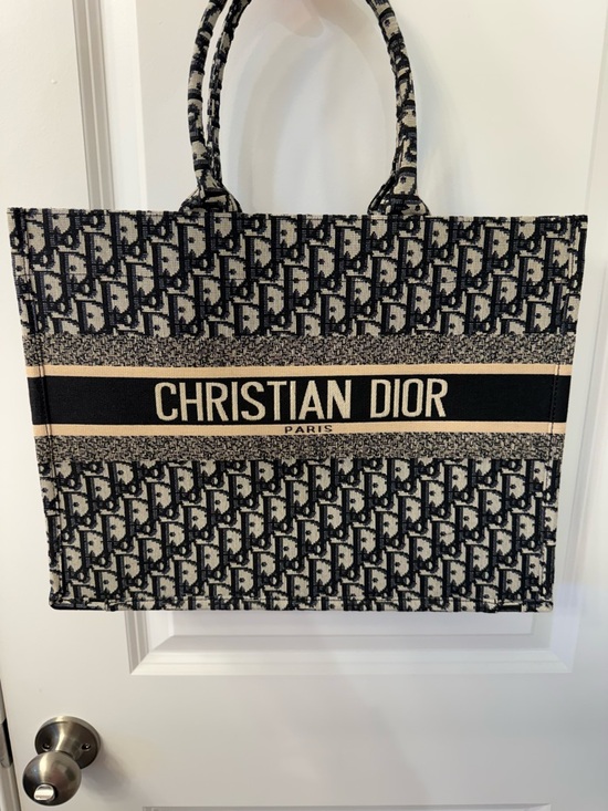 Dior Handbags - Dior Canvas Tote in Black and Blue